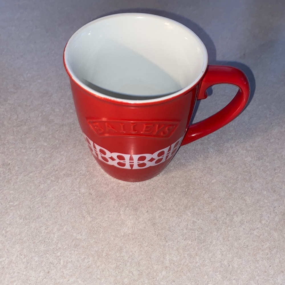 Official Baileys LIMITED EDITION Red coffee mug with white logos